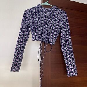 Zara open back crop top